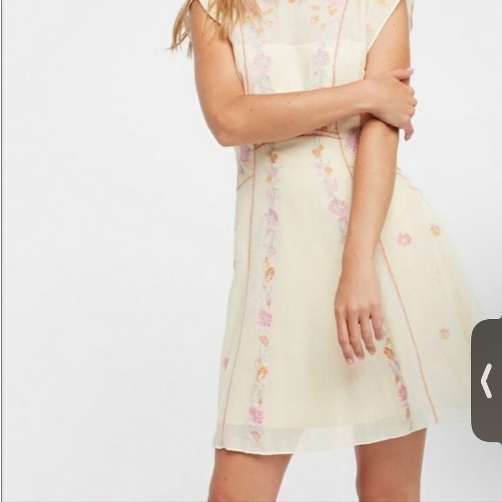 New! Free People Riviera Embroidered Mesh Dress SZ 6 NWT - Picture 2 of 10